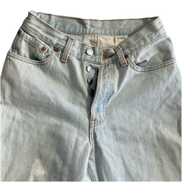 Levi’s VTG 80s Mom Button Fly Jeans Light Wash Tapered USA Women Size XS… - Picture 13 of 15